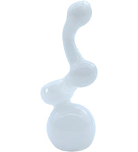 LA Pipes Ivory Sherlock Glass Sherlock Bubbler Pipe 6"