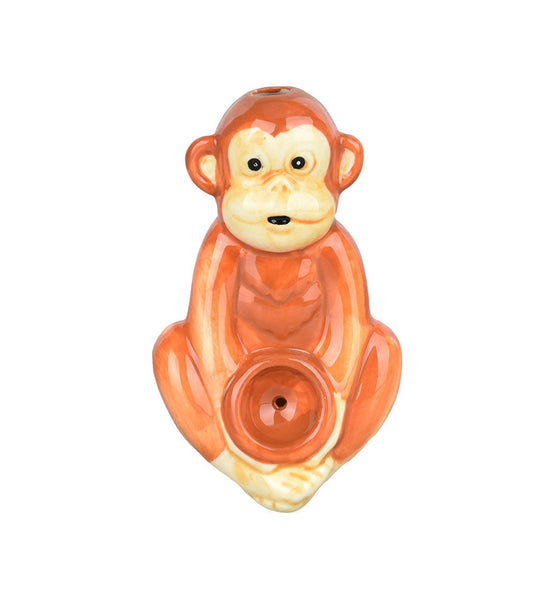 Wacky Bowlz Monkey Ceramic Hand Pipe | 4"