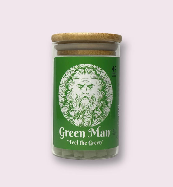 Green Man 1.25 Green Rice Cones 40ct Jar