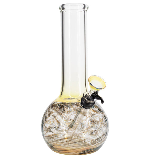 LA Pipes Raked Tiger Stripe Accented Beaker Bong 8"