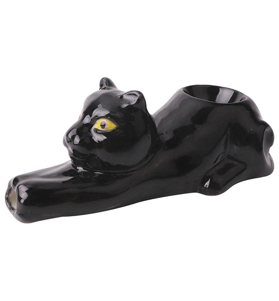 Wacky Bowlz Black Cat Ceramic Pipe - 4"