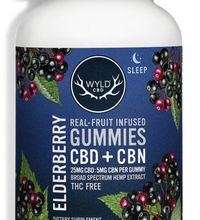 WYLD CBD Real Fruit Infused CBD + CBN Sleep Elderberry Gummies