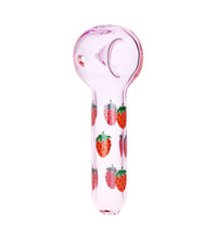 Pulsar Fruit Series Strawberry Cough Herb Pipe Glow Duo - 10" / 14mm F