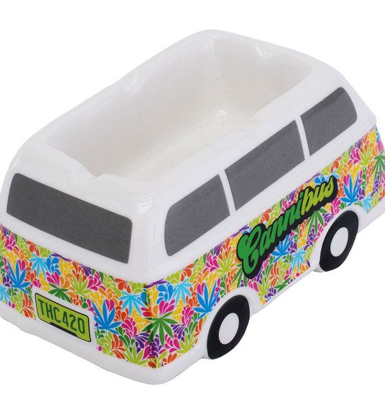 Fujima Hippie Bus Ceramic Ashtray - 5.5"x3"