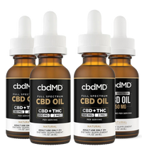 cbdMD Full Spectrum CBD Oil Tinctures - Natural