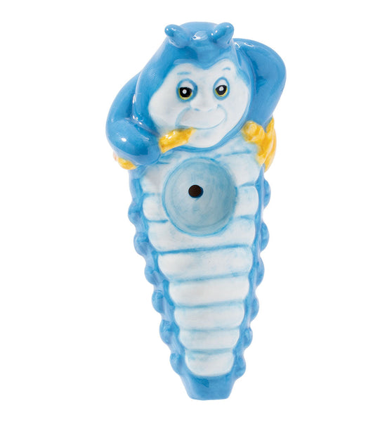 Wacky Bowlz Smoking Caterpillar Ceramic Hand Pipe - 4"