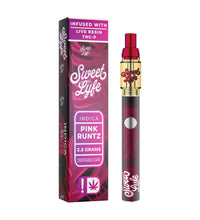 Sweet Lyfe Disposable Vape Pen 2.5ml w Live Resin Delta + THCP - Pink Runtz - Indica