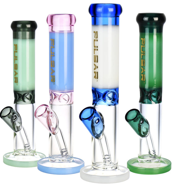 Pulsar Mini Straight Tube Water Pipe - 8.25"/Colors Vary