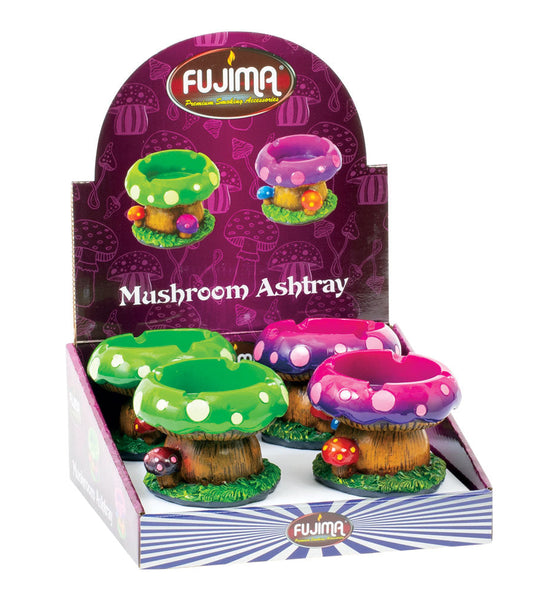 Fujima Fairytale Mushroom Ashtray - 3.5"/Asst - 4PC DISP