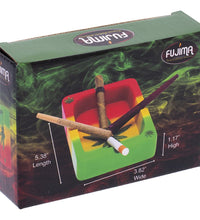 Fujima Rasta Hemp Leaf Playing Card Polyresin Ashtray