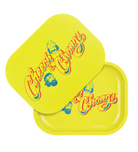 Cheech & Chong's x Pulsar Mini Metal Rolling Tray w/ Lid - Yellow Logo / 7"x5.5"