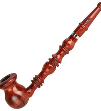 Pulsar Shire Pipes Vase Bowl Churchwarden Cherry Wood Pipe - 9"