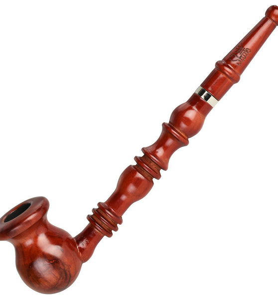 Pulsar Shire Pipes Vase Bowl Churchwarden Cherry Wood Pipe - 9"