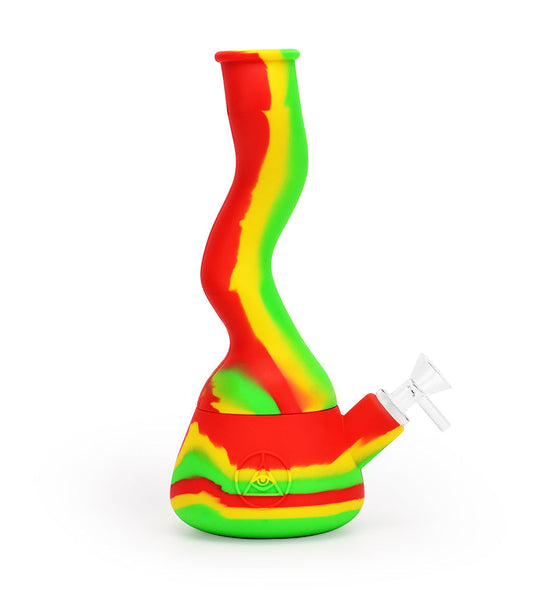 Ritual - 10'' Wavy Silicone Beaker - Rasta