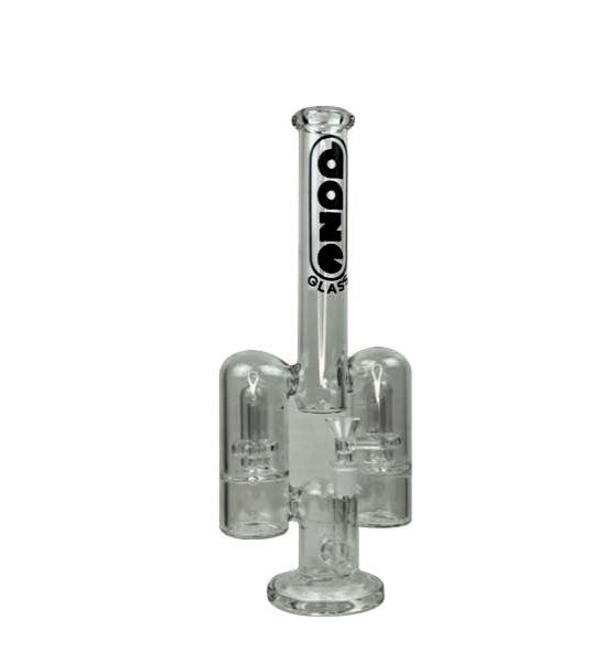 Daze Glass - 14" Rocket Ship Dual Showerhead Perc Glass Water Pipe