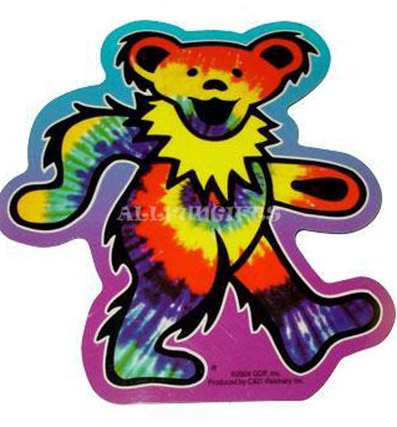 Bear Shape Grateful Dead Tie-Dye Bear Sticker