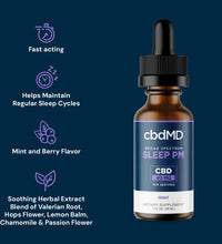 cbdMD CBD PM Oil Drops 30mL Mint - 1500MG