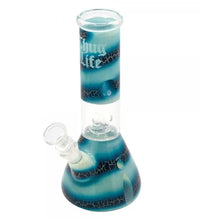 Thug Life | 8" Blue Ocean Swirl Water Pipe