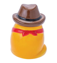 Fujima Meowdy Cat Cowboy Ceramic Stash Jar - 4.5"