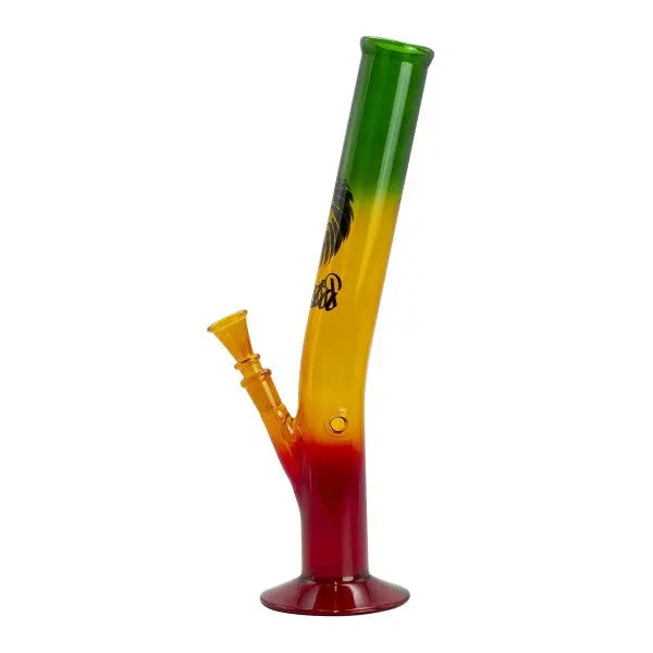 Rasta Colored Glass Water Pipe w/ Lion Logo 13"