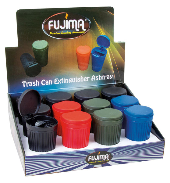 Fujima Trash Can Extinguisher Ashtray - 3"/Asst - 12PC DISP