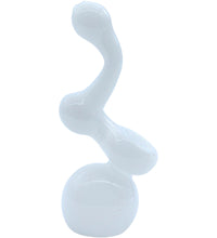 LA Pipes Ivory Sherlock Glass Sherlock Bubbler Pipe 6"