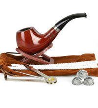 Pulsar Shire Pipes Bent Apple Cherry Wood Tobacco Pipe