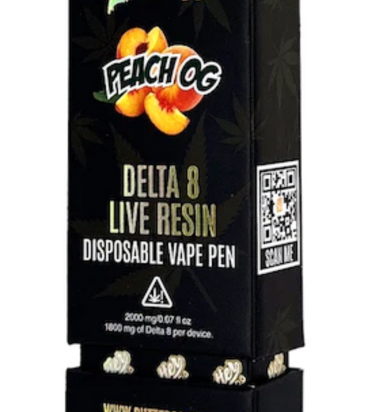 Butter OG Delta 8 Live Resin Disposable Vape 2G - Peach OG (Indica)