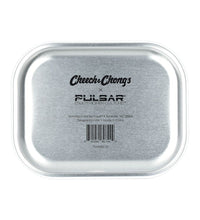 Cheech & Chong x Pulsar Mini Metal Rolling Tray - Yellow Logo / 7"x5.5"