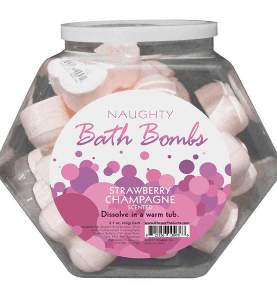 Naughty Strawberry Champagne Bath Bombs (24pk)