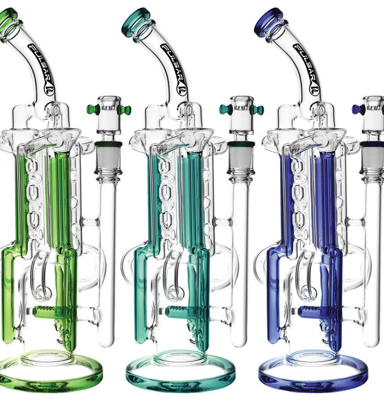 Pulsar Space Station Recycler Water Pipe-13.5"/14mm F/Clrs Vary