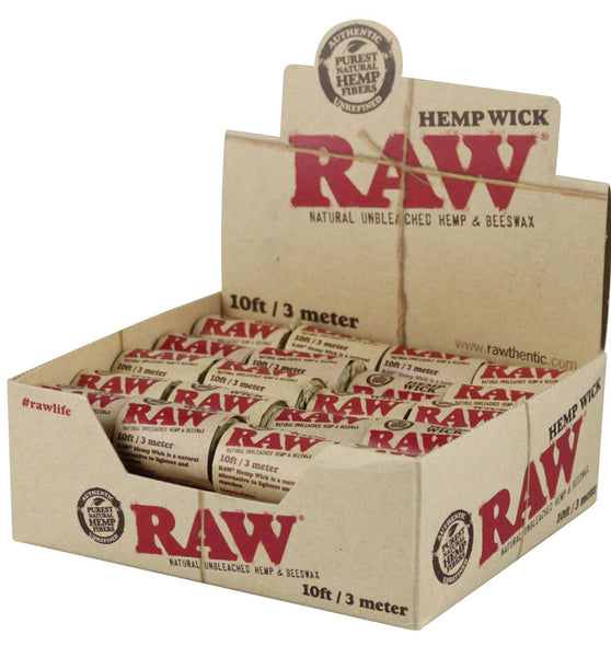 Raw Hempwick - Natural & Unbleached - 40PC DISPLAY