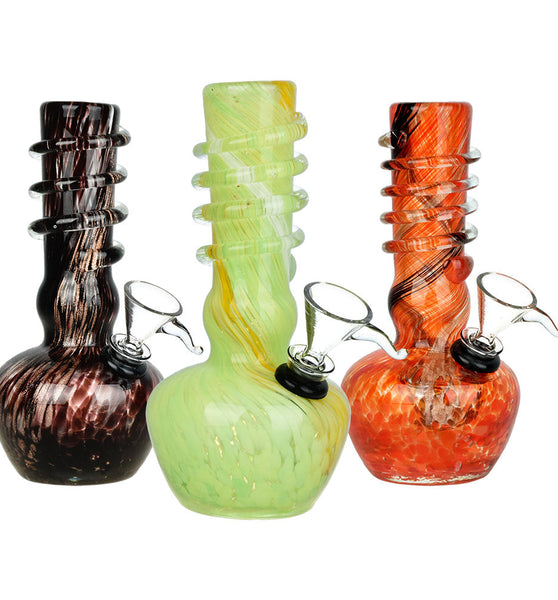 Shine On Soft Glass Water Pipe - 5.75" / Colors Vary