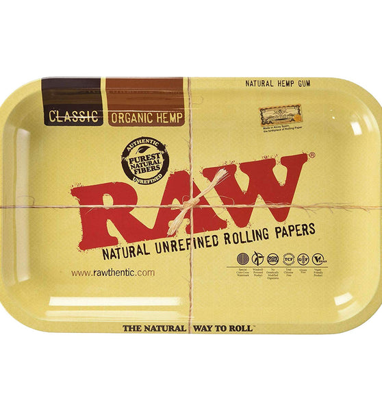 Raw Aluminum High Sided Rolling Tray - 11" x 7"