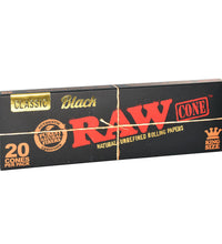 RAW Black Pre-Rolled Cones - 20pk/King Size - 12PC