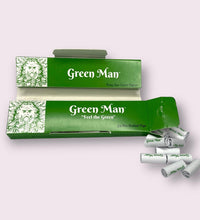 Green Man King Size Green Rice Papers with Pre-Rolled Tips