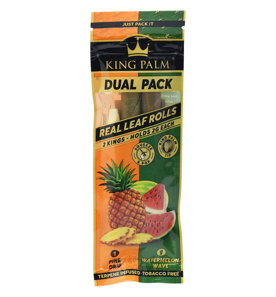 King Palm Hand Rolled Leaf Dual Pack King - Pine Drip / Watermelon 10PC