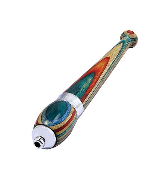 Rainbow Wood Zeppelin One Hitter Pipe