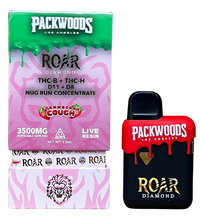 Roar x Packwoods Nug Run Concentrate 3500MG LIVE RESIN THC-B + THC-H, D11 +D8 - Strawberry Cough