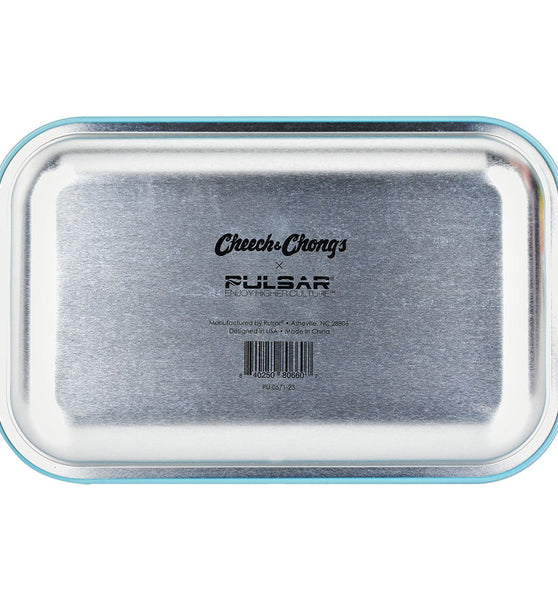 Cheech & Chong x Pulsar Metal Rolling Tray - Yellow Logo / 11" x 7"