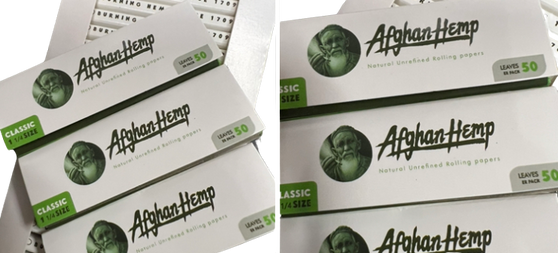 Afghan Hemp All Natural Rolling Papers 1 1/4 Size  (6 Pack)