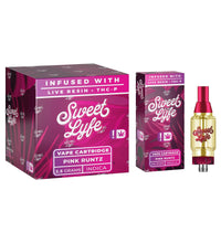 Sweet Lyfe Vape Cartridges 2.5ml w Live Resin Delta + THCP - Pink Runtz - Indica