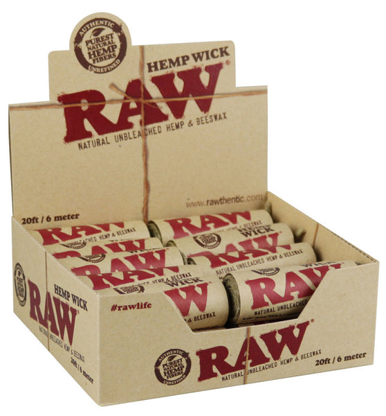 Raw Natural Hemp Wick Rolls - 20ft 20pcs