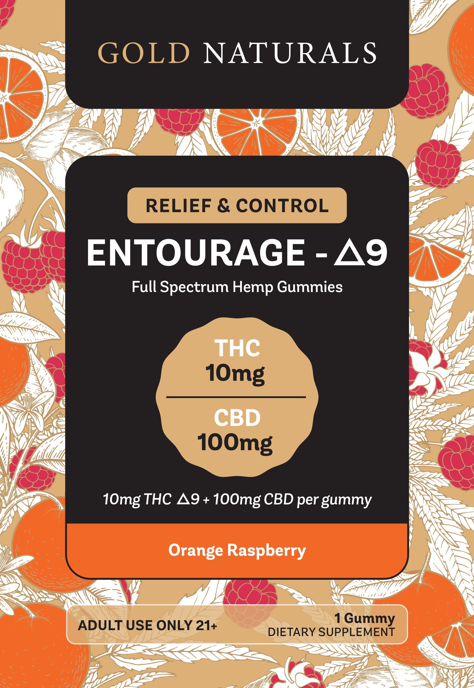 Gold Naturals Entourage Δ9 Gummy
