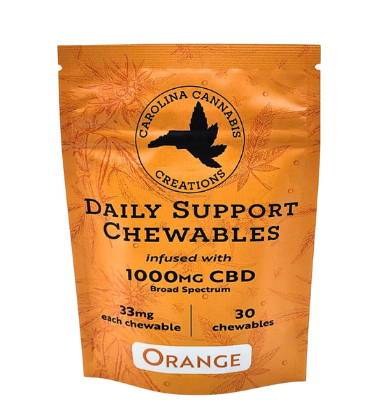 Daily Support Chewables | CBD | Orange 30ct bag | Carolina Cannabis Creations