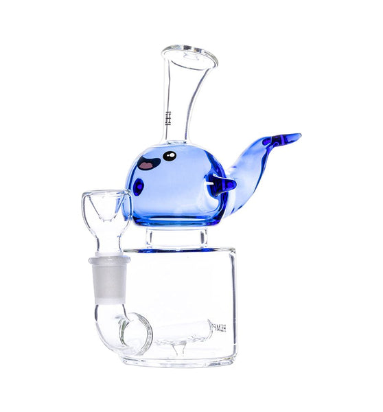 Hemper Blue Whale Glass Water Pipe - 6.25" / 14mm F