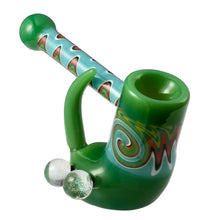 Crush Fang Bub Pipe w/Dual Galaxy Marbles (Various Colors)