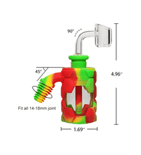 Waxmaid 4.96" Silicone&Glass Ash Catcher Kit