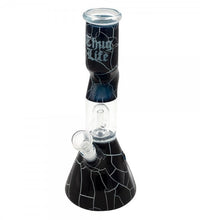 Thug Life | 10" Cracked Stone Glass Water Pipe