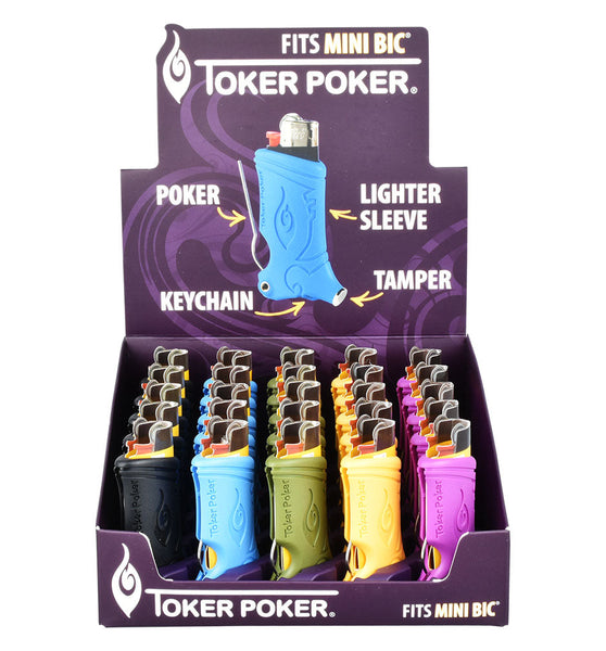 Toker Poker Lighter Sleeve - Mini Bic / 25pcs